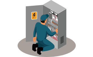 電気工事のイラスト